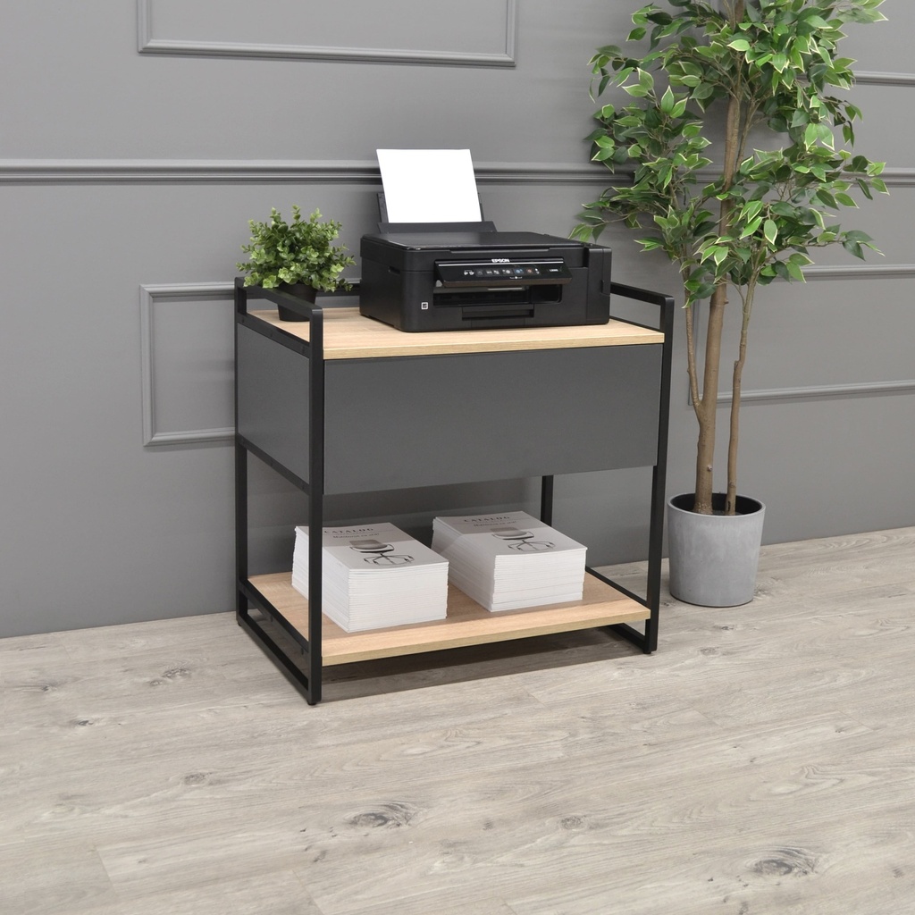 Etajeră pentru imprimantă 70 cm cu sertar